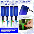 SiliFine Plant Watering Devices with Self Watering Spikes and 26 oz Plastic Bottles Plant Waterer Devices with Adjustable Control Valve Switch Indoor Outdoor