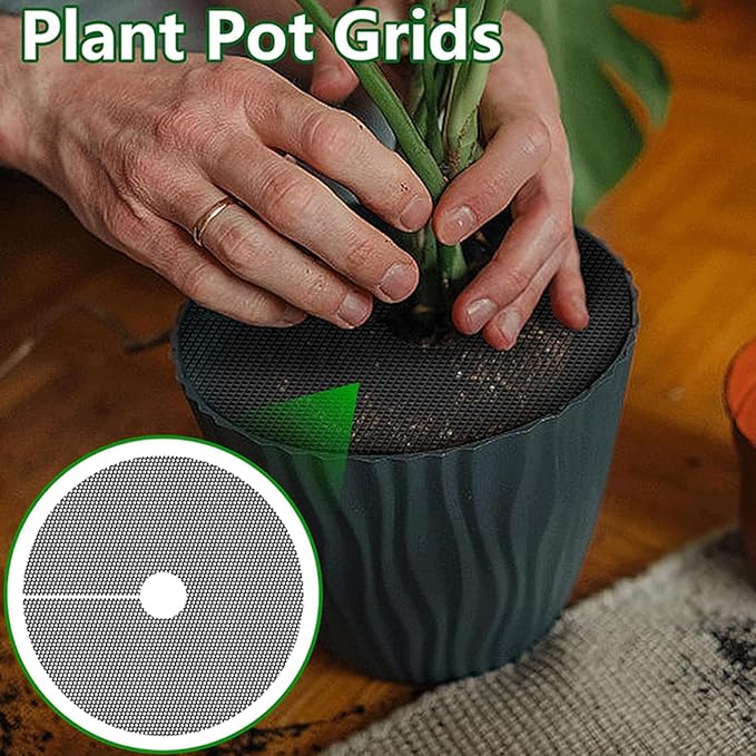 Adjustable Garden Protector Pet Proof Anti Digging with Cut Option Polyethylene Indoor Outdoor Use Adjustable Pot Protector