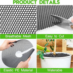 3 Pack Plant Pot Grids - 20.5 Inch Cuttable Soil Cover Protector from Cats, Animals Digging Stopper, Indoor Plant Pot Soil Guard for Outdoor Garden Balcony