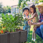 Raised Garden Beds Planters for Outdoor Plants Box Plastic Elevated Garden Bed Kit for Vegetables Flowers Herbs in Backyard Patio Balcony