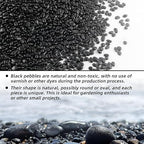 18lb 1/4" Small Pebbles Black for Plants,Potting,Succulents Aquarium Fish Tank Vases Decorative Garden Polished Gravel Rocks Stones