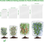 Garden Mesh Netting with Drawstring,Plants Cover Protection from Anti Birds,Bugs,Cicadas,and Insects-Pest Barrier Bag for Blueberry Bushes,Citrus,Tomatoes,Vegetables,Fruit Tree and Orange