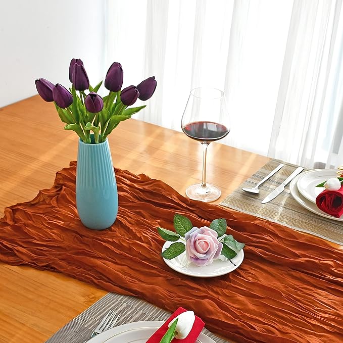 Mandy's Grape Purple Artificial Tulips Flowers Centerpiece, 13.5" Lifelike PU Fake Floral Stems 20pcs for Kitchen Island & Dining Table, Spring Decor for Easter
