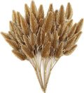 PASYOU Fake Plants, Artificial Flowers Decoration for Christmas Golden Pine Grass Plastic Faux DIY Crafts Indoor Outdoor Home Garden Party Room Bedroom Wedding Table Centerpiece Decor, Gold 4 Pack
