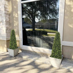 4ft Artificial Boxwood Topiary Trees (Set of 2) - UV Resistant Faux Plants Outdoor, Realistic 48in Fake Potted Bushes and Shrubs for Front Porch, Planter, Patio, Evergreen
