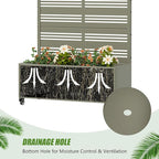 Casaphoria Metal Raised Garden Bed with Trellis and Wheels, 72"x35"x16" Planter Box for Climbing Plants, Vegetables & Vines, Features Drainage Holes and Privacy Screen, Grey-Harold