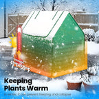 Quictent 4x3x2ft Galvanized Raised Garden Bed with Cover Metal Planter Box Kit, w/ 2 Large Screen Windows Mini Greenhouse 20pcs T Tags 1 Pair of Gloves Included Outdoor Growing Vegetables (Green)