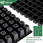 Mr. Pen- Seed Starter Tray Kits, 5 Set, Total 200 Cells, Durable Plant Germination Trays with Humidity Vented Domes and Bases, Ideal for Seed Starting, Indoor Gardening and Greenhouse