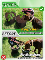 ANPHSIN 6 Pcs Plant Pot Grid Cover Protectors from Animals - 11.8" Dia Cuttable Flower Pot Soil Cover with 48 Stakes, Keep Cats Out of Potted Plants, Indoor Cat Digging Stopper, Baby Safety