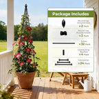 2 Pack Garden Trellis for Climbing Plants Outdoor,68" Tall Cucumber Trellis Garden Obelisk Trellis Rustproof Plants Support with Adjustable Heights for Indoor Potted Plants, Vines, Vegetables