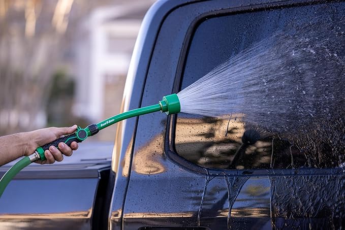 Rain Bird TCNZLWAND16 16" Watering Wand Garden Hose Nozzle, Thumb Control, Carbon Fiber Texture, Shower Spray Pattern