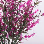 Outdoor Artificial Plant UV Resistant Fake Stems Plants, Faux Plastic Greenery for Indoor Outside Hanging Plants Garden Porch Window Box Home Wedding Farmhouse Outdoor Decorations for Patio(Fuchsia)