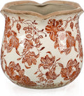 Newtay 6 Inch Ceramic Plants Pots Vintage Ceramic Flower Planters Crackle Glaze Finish Flower Pots Decorative Floral Vintage Planters for Living Room Garden Home Decor Gifts(Fresh)
