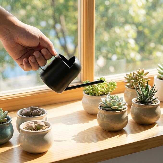 IMEEA Mini Watering Can for Indoor Plants Stainless Steel Small Watering Can 11oz/300ml