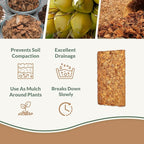 Coco Chips for Plants (650gm Bricks, 5-Pack) - Organic Coco Coir Chips - Coconut Husk Chips for Potting Soil, Garden Soil, & Seed Starter Soil - Coconut Mulch for Garden - Coconut Chips for Plants