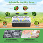 Seed Starting Tray - 60-Cell Self-Watering Tray, Seed Starter Kit LED Grow Light, Timer, Humidity Dome, pH Meter for Plant Germination, Vegetables, Herbs, Flowers