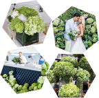 Coferset Dark Green Hydrangea Artificial Flowers 3pcs Lifelike Faux Hydrangea Real Touch Fake Flowers for Home Wedding Office Party Living Room Decoration,22inch