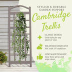 Dura-Trel PVC Garden Trellis for Climbing Vine Plants, Cambridge, Mocha, 28" x 76"