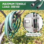 Heavy Duty Garden Hose 75 ft – Outdoor Hybird Water Hose with Solid Fitting - Flexible, Kinkless, Lightweight Garden Hose for Lawn Watering, Car Washing - Burst 500 Psi (Green, 75 FT)