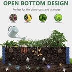FOOWIN 4pcs 6x3x2ft Galvanized Raised Garden Bed, Planter Raised Garden Boxes Outdoor, Large Metal Raised Beds for Gardening, Garden Bed for Vegetables, Flowers, Herb,269 Gallon Capacity, Royal Blue
