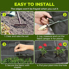 4ft x 300ft Weed Barrier Landscape Fabric, 3.2oz Heavy Duty Woven Geotextile Fabric, Block Gardening Mat Ground Cover, Weed Control Garden Cloth for Gardening Ground, Landscaping, Driveway