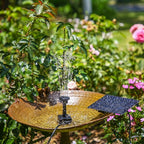 AISITIN Solar Water Pump for Water Feature Outdoor, DIY Solar Fountain Kit with 6 Nozzles and 9.8ft Power Cord, Solar Powered Water Fountain Pump for Bird Bath, Ponds, Garden, Fish Tank, 2 Packs