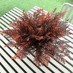 Artificial Ferns Plants, Fake Plastic Plant Faux Fern Leaves Shrubs Stems Realistic Boston Grass Decor for Outdoor Indoor Home Garden Party Office Wedding Christmas Decoration DIY Foliage Red 4 Pack