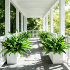 4Pcs Fake Ferns,Faux Outdoor Plants UV Resistant,3D Real Touch Fake Plants Total 60 Blades,Weatherproof Artificial Plants Outdoor Indoor for Garden Porch Home Office Living Room Decor