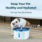 Veken Cat Water Fountain Filter, Classic 4 Pack Replacement Filters & 4 Pack Replacement Pre-Filter Sponges for 50oz, 84oz, 95oz or 108oz Automatic Pet Fountain Dog Water Dispenser