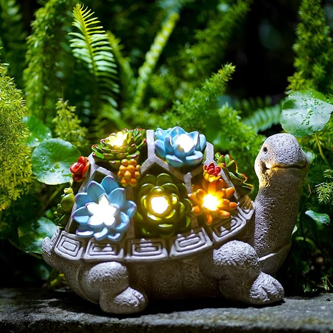 Qeeman Garden Outdoor Decor Statues: Figurine Decorations Ornaments Patio Art Balcony - Birthday Gifts for mom Grandma Women
