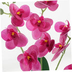 PRETYZOOM Artificial Phalaenopsis Orchid Stem Realistic Faux Flower Arrangement for Home Decor Wedding and Event Decoration for Living Room and Office Aesthetic