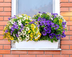 Artificial Flowers for Outdoors Fake Plants Spring Decor, 14 pcs Realistic Fake Pansies Silk Flowers UV Resistant, Lifelike Faux Outdoor Flowers for Porch Garden Patio Window Box Decor