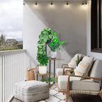 4 Tier Plant Stand Indoor, Thickened Metal Wood Corner Plant Shelf Stands for Multiple Plants, Indoor Tall Plants Stand Tiered Flower Holder for Living Room Patio Garden Balcony(Black+Brown)