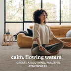 Homedics Golden Dew Relaxation Tabletop Water Fountain with 3 Tiers, Natural River Rocks, and a Quiet Pump for Soothing Zen Ambiance in Your Home or for Office Décor, Powered by 2 AA Batteries