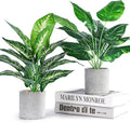 2pcs 16" Fake Plants Artificial Plants Tropical Faux Plants Indoor for Bathroom Kitchen Office Home Sage Green Decor