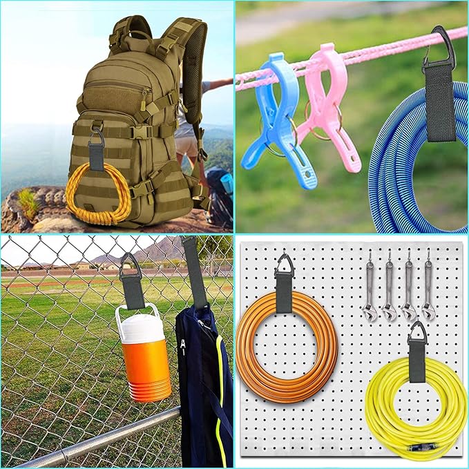 ZTSXLLIM Extension Cord Holder Organizer(4 Pack XL), Hose Hanger for Garage Organization and Storage, 16-Inch Heavy Duty Storage Straps, Garage Gadgets for Men