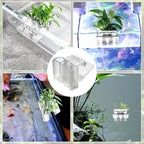 4 Pack Hanging Aquarium Plant Holder Top Hanging Fish Tank Plant Pot Clear Aquarium P-Lant Holder 3 Holes Aquatic P-Lant Cups for Aquarium Tank Decoration