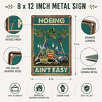 Artlunar Funny Garden Sign Outside Decor - Humorous Gardening Gift for Women Enthusiasts, 12" x 8" (980)