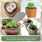 Newtay 4 Pcs 12'' Plant Pot Grid Soil Protector Covers Thickened Flower Protectors from Animals Black Cuttable Flower Grid Cat Digging Stopper for Indoor Outdoor Garden