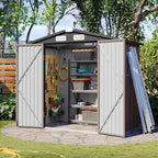 Aoxun Metal Outdoor Steel Shed for Garden