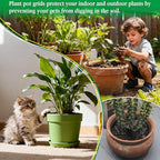 6 Pack Plant Pot Grids - 15.7 Inch Cuttable Soil Cover Protector from Cats, Squirrels Digging and Animals, Indoor Outdoor Plant Pot Soil Guard for Garden, Adapts to Different Pot Sizes
