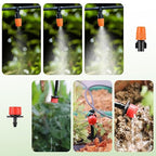 LasTool 98FT Drip Irrigation Kit,Automatic Garden Watering System with 1/4" Tubing,Adjustable Mist Sprayer Nozzles & Drip Emitters for Raised Bed,Patio,Lawn, Greenhouse-Easy DIY Installation