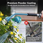 RESTMO Heavy Duty Full Metal Long Watering Wand, 24 Inches Gentle Soft Full Shower Sprayer Wand with Flow Control, Hose Wand for Hanging Baskets, Shrubs, Plants, Flowers, Garden and Lawn, Blue