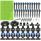 Bonviee Drip Irrigation System 230FT – Quick Connect Garden Watering Kit with Adjustable Drip Emitters, 1/4” & 5/16” Tubing for Raised Beds, Greenhouse, Lawn, Automatic Timer Compatible
