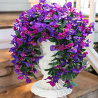 HyeFlora Bougainvillea Artificial Hanging Flowers Plants for Outdoors Decoration, 2pcs Fake Flowers Silk Bougainvillea Vines Realistic UV Resistant Faux Flowers for Outdoor Planters Porch Patio, Mix
