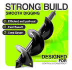 Auger Drill Bit for Planting with Gloves (4 x 12 Inch) - Heavy Duty Garden Spiral and Bulb Planter Tool for Digging Holes - Compatible with 3/8 Inch Hex Drive