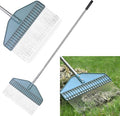 YEELOR Thatch Rake with 66 Inch Adjustable Handle, 17 Inch Wide Durable Dethatcher Rake, Ideal for Garden, Yard and Lawn, Used for Removing Thatch, Pine Needles, Burrs and Acorns