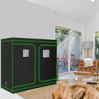 MELONFARM 4x8 Grow Tent, 96"x48"x80" High Reflective 600D Diamond Mylar Canvas with Observation Window and Floor Tray for Hydroponic Indoor Plant Growing