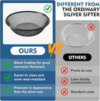 3PCS Soil Sifter for Gardening, 11.8" W Rock Sifter for 5 Gallon Bucket, 3mm/6mm/8mm Mesh Galvanized Steel Sifting Screen Dirt Sifter for Compost, Worm, Leaves, Sawdust, Rocks, Sand and Gravel