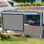 Shade&Beyond Customized Size 7' X 19' Shade Cloth with Grommets, 90% UV Protection UV Protection Mesh Tarp Sun Screens for Patio GN01, Light Gray